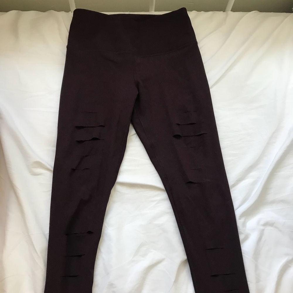 90 degree Purple cut out leggings